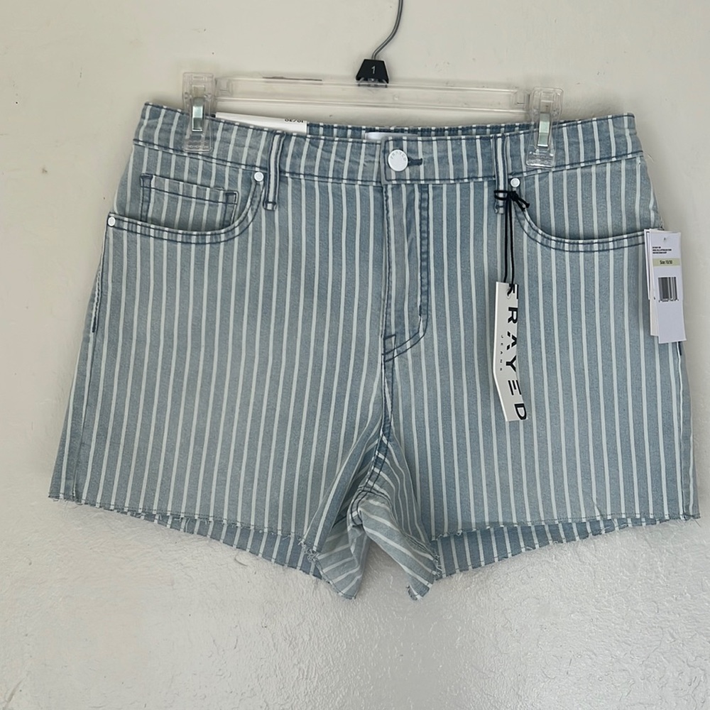 FRAYED Women size 10/30 Striped Shorts